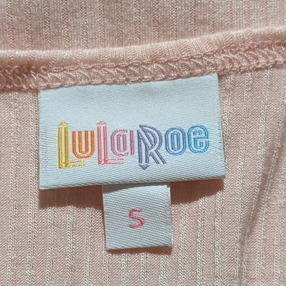LuLaRoe Ribbed Summer Dress Tank Top Maxi Lounge Sundress Pink Blush Sz Sm NWT - Picture 2 of 7